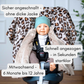 Fleece-Kindersitzponcho aufgeklappt – sicher angeschnallt ohne Jacke