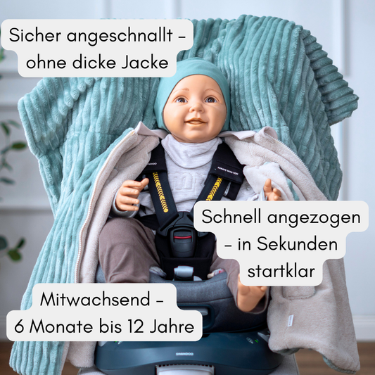 Kindersitzponcho "lovely mint"