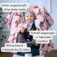 Fleece-Kindersitzponcho aufgeklappt – sicher angeschnallt ohne Jacke