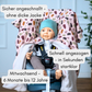 Baumwollponcho aufgeklappt – mitwachsend & alltagstauglich im Kindersitz Auto
