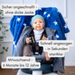 Fleece-Kindersitzponcho aufgeklappt – sicher angeschnallt ohne Jacke