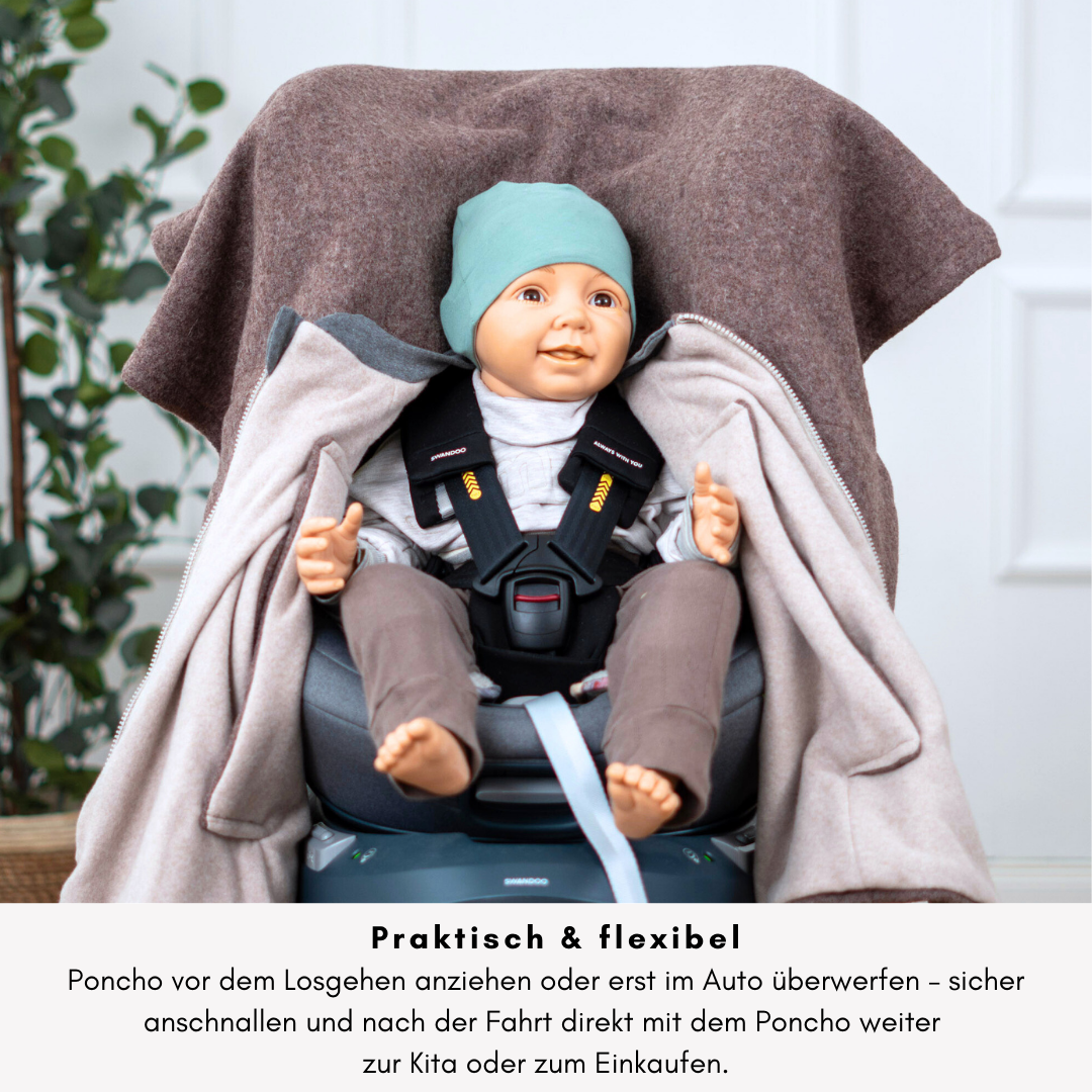 Kindersitzponcho Wollwalk "Pure Hazel"