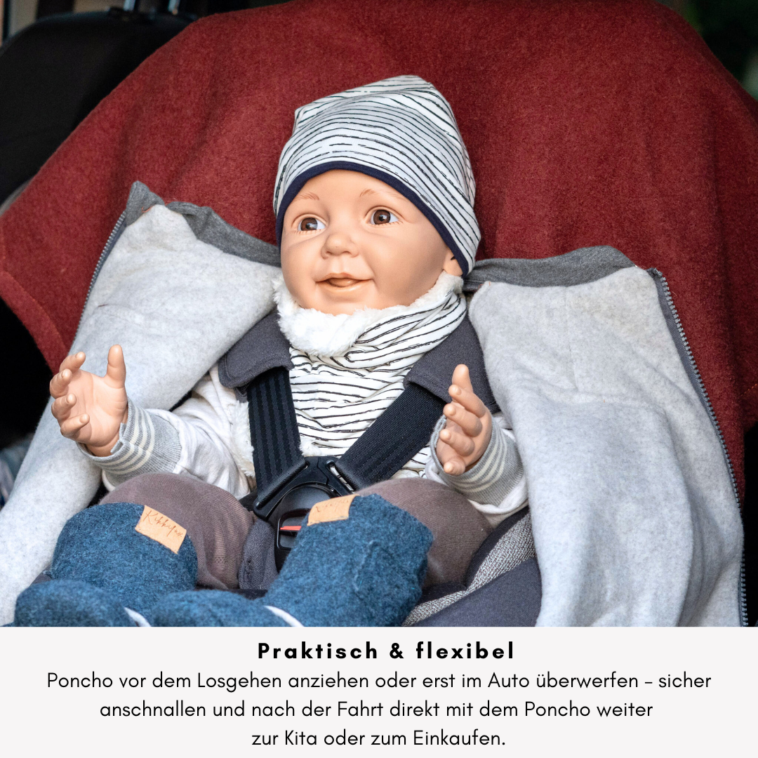 Offener Poncho – praktisch & flexibel, einfach überwerfen & sicher anschnallen
