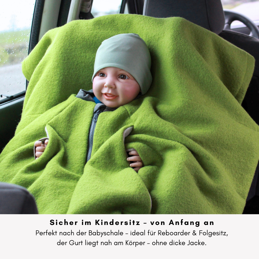 Kindersitzponcho Wollwalk "Pure Apple"