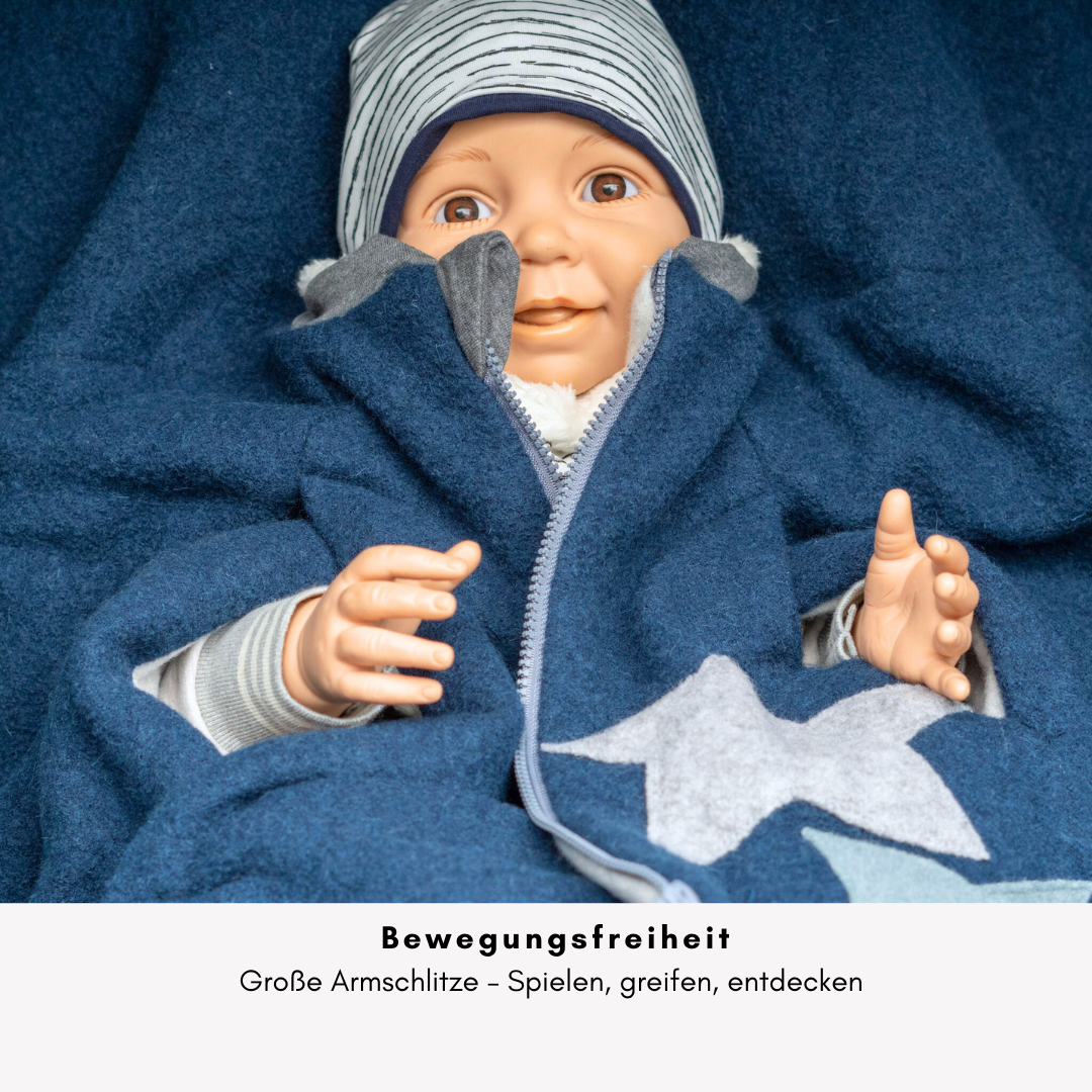 Kindersitzponcho Wollwalk "Petrol"
