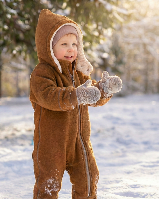 Wollwalk-Overall mit Teddyfutter