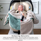 Einschlagdecke Babyschale mit Gurtführung und weichem Futter