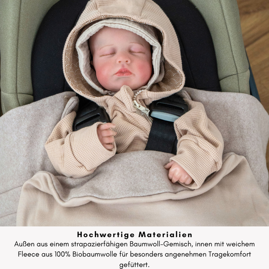 Einschlagdecke aus Baumwolle & Fleece -in fröhlichen Farben "Happy"