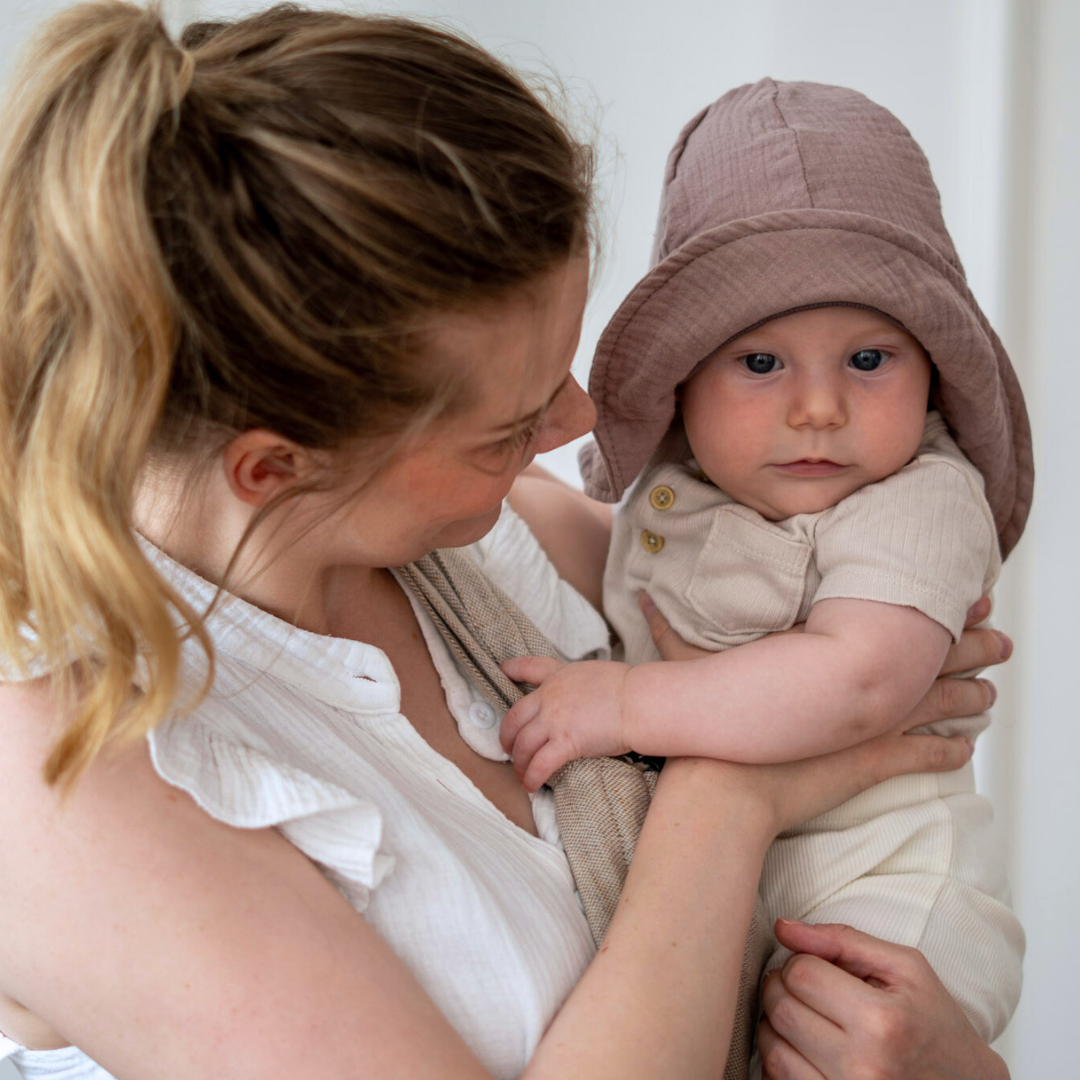 Musselin Sommermütze für Babys und Kinder – Leicht, Atmungsaktiv & Perfekt für warme Tage