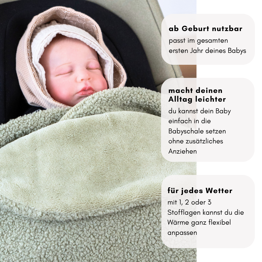 Einschlagdecke Teddy  - kuschlig weich in farbenfrohen Varianten