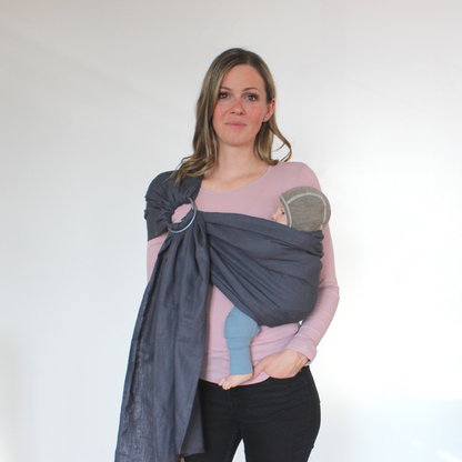 Ring Sling aus Leinen - Viola -