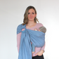Ring Sling Babytrage – ergonomisch ab Geburt, ideal als Hüfttrage - grau