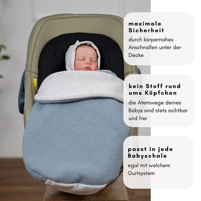 Einschlagdecke ohne Kapuze – maximale Sicherheit & passend für alle Babyschalen