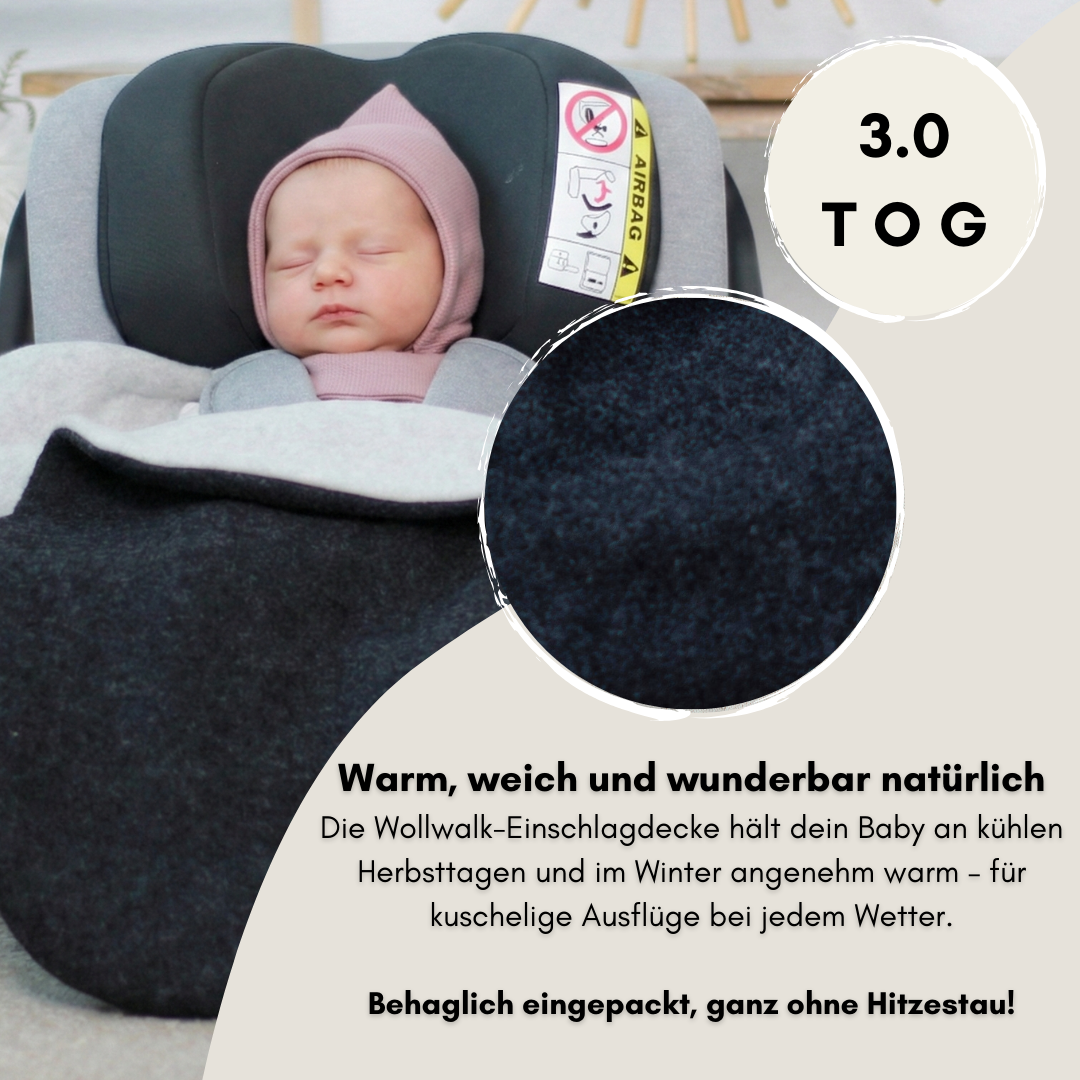 Einschlagdecke "Wollwalk anthrazit"