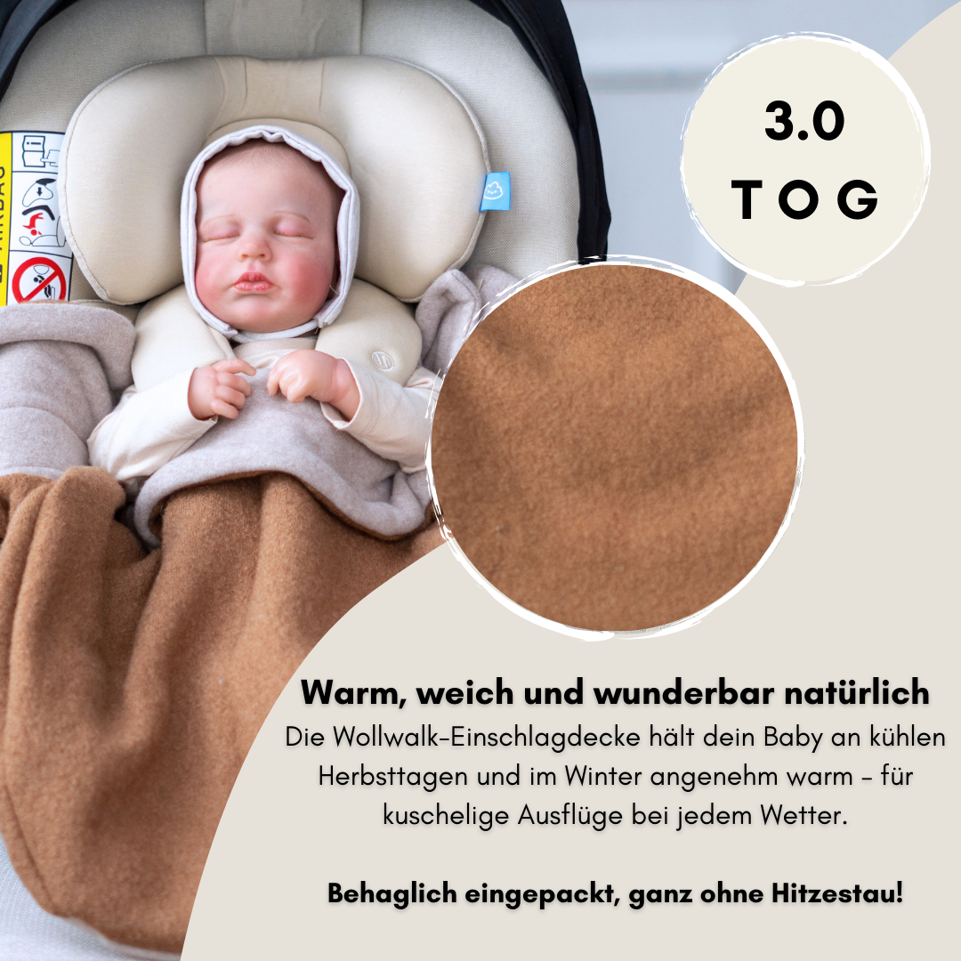 Einschlagdecke "Wollwalk caramel"