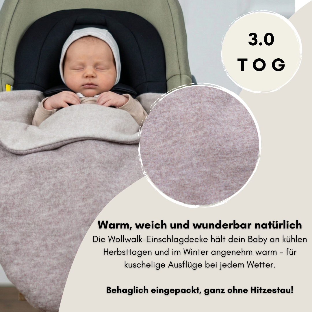 Einschlagdecke "Wollwalk cream"