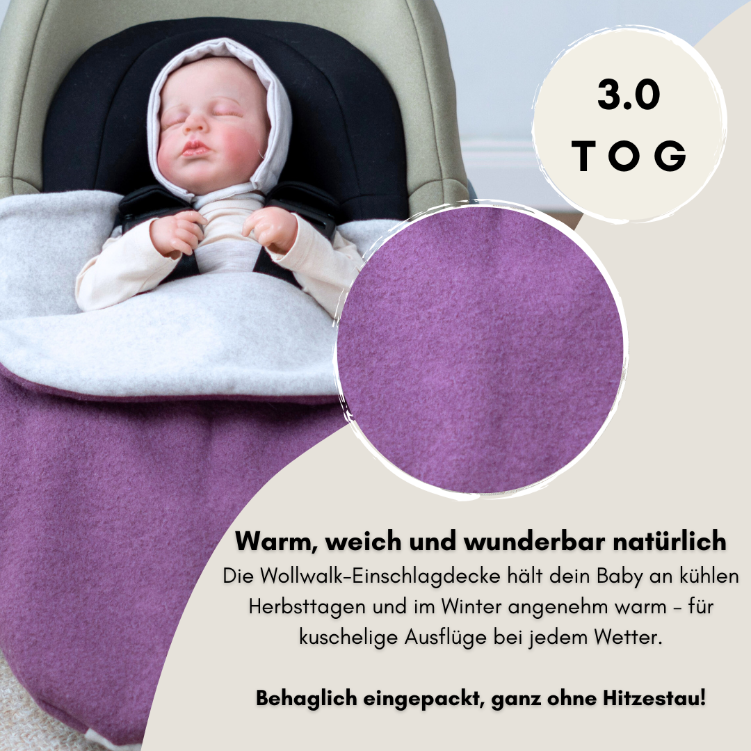 Einschlagdecke "Wollwalk Mauve"