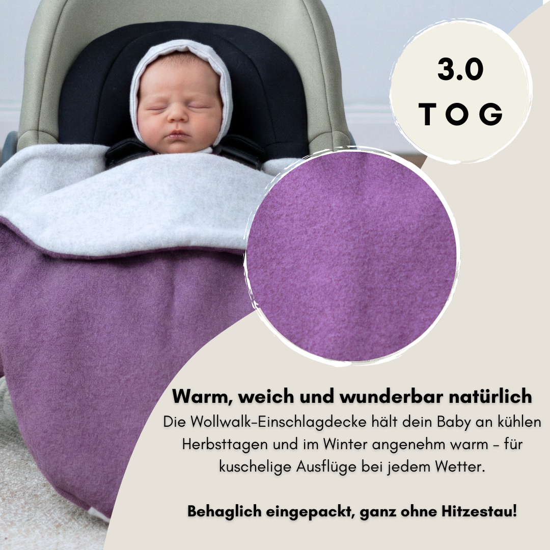 Einschlagdecke "Wollwalk Mauve"