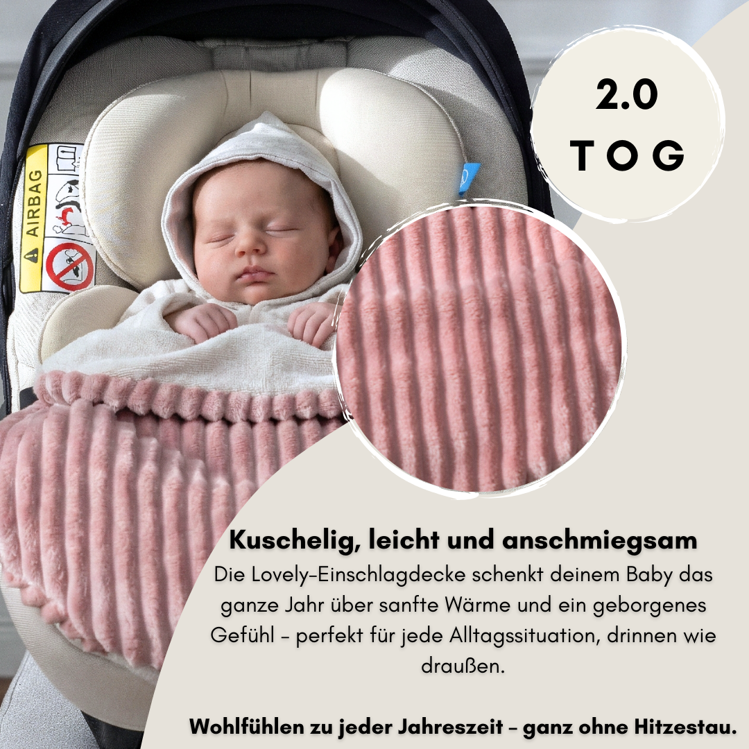Einschlagdecke für das ganze Jahr - lovely rosé (Fleece & Bambusfleece)