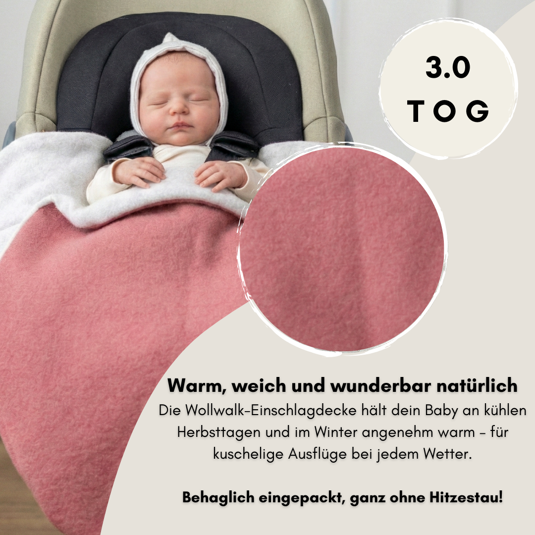 Einschlagdecke "Wollwalk Rosewood"