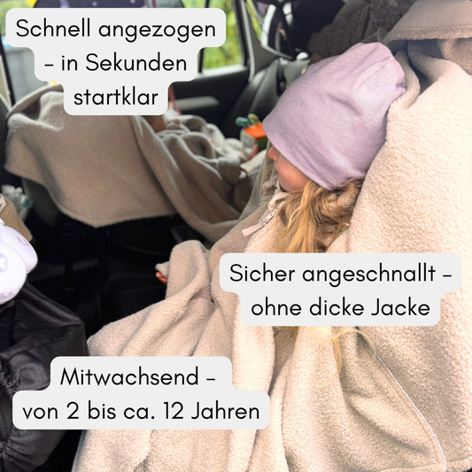 XL Kindersitzponcho - Teddy