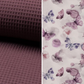 Stoffkombination - Mauve Waffel - Jersey Schmetterlinge