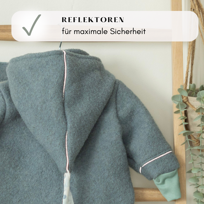 Walkjacke mint mit Zipfelkapuze