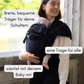 Babytrage zum Binden – Halfbuckle Trage mit Hüftschnalle & auffächerbaren Schulterträgern für individuellen Komfort