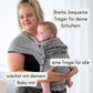 Babytrage zum Binden – Halfbuckle Trage mit Hüftschnalle & auffächerbaren Schulterträgern für individuellen Komfort