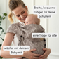 Babytrage zum Binden – Halfbuckle Trage mit Hüftschnalle & auffächerbaren Schulterträgern für individuellen Komfort