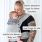 Babytrage zum Binden – Halfbuckle Trage mit Hüftschnalle & auffächerbaren Schulterträgern für individuellen Komfort
