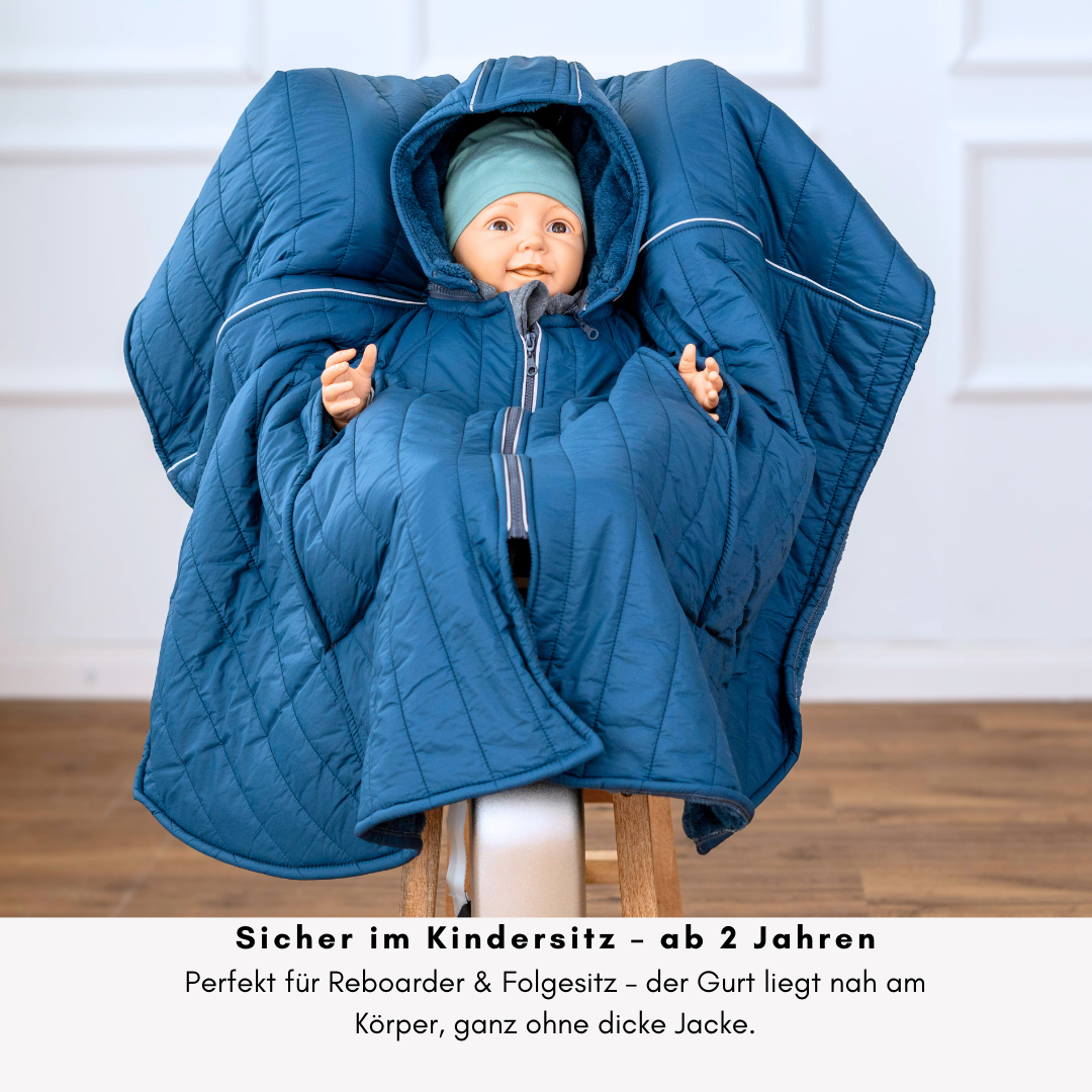 XL Kindersitzponcho Stepp Petrol