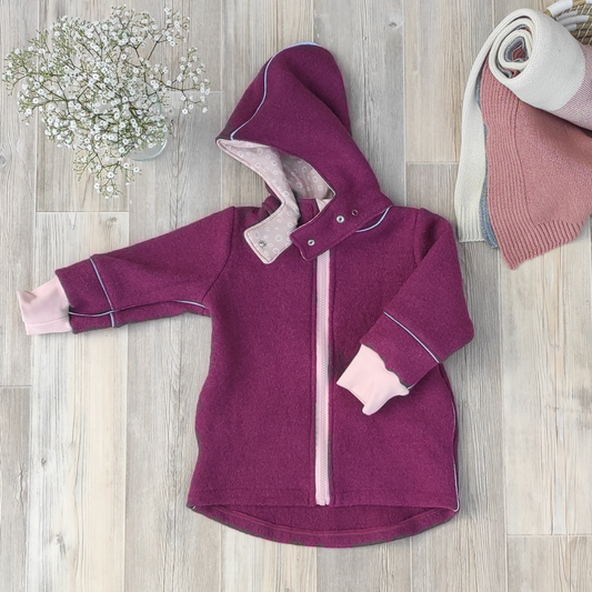 Wollwalk Jacke 'Alex' raspberry
