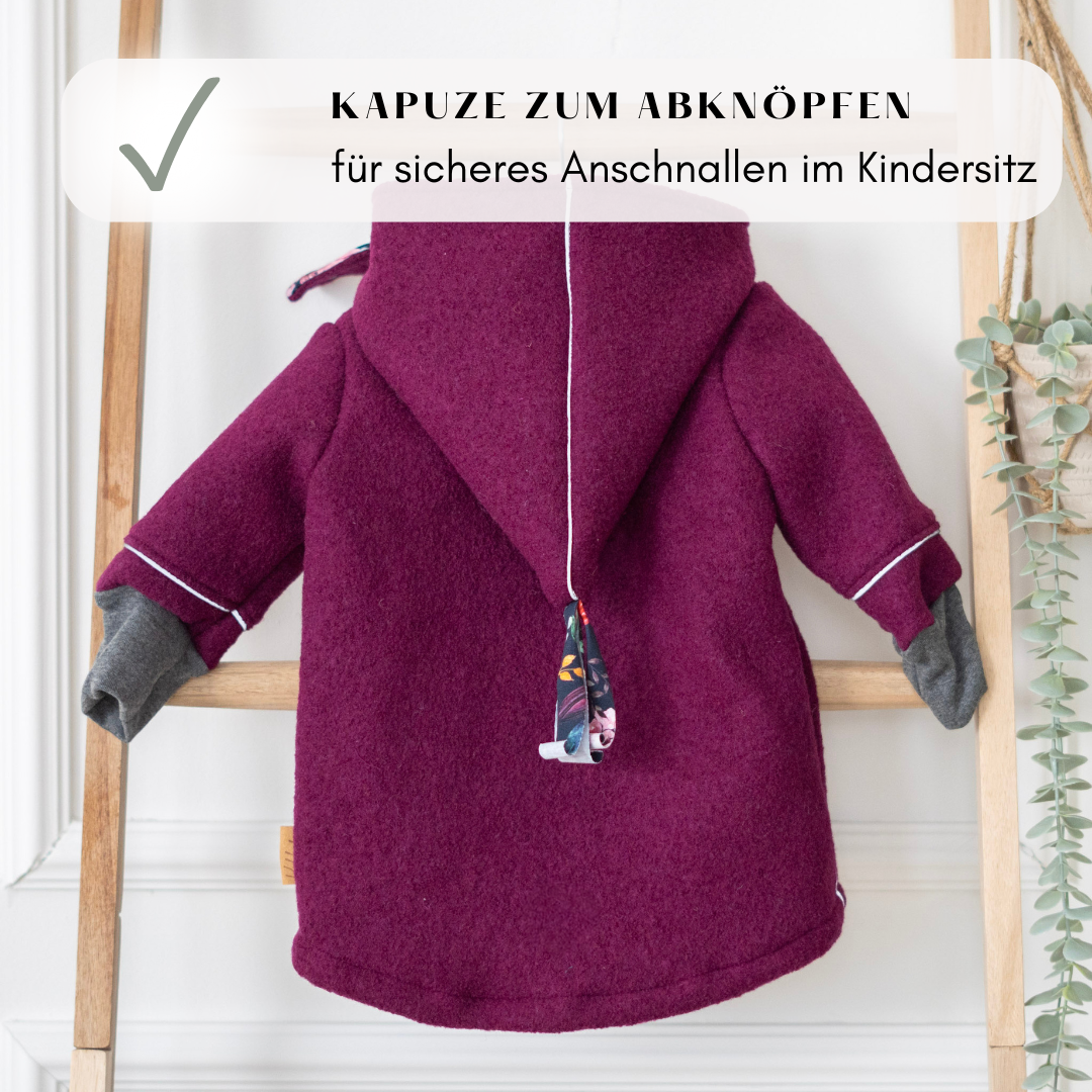 Wollwalkjacke mit Reflektoren 