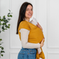 Elastisches Babytragetuch aus Bambus – perfekt ab Geburt, weich und sicher für Neugeborene und Frühchen - Senfgelb